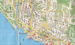 Карта с улицами и достопримечательностями в Сочи