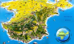 Туристическая карта Крыма с Достопримечательностями 2020